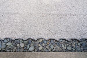 Driveway paver edge restraints in Largo with PVC edging