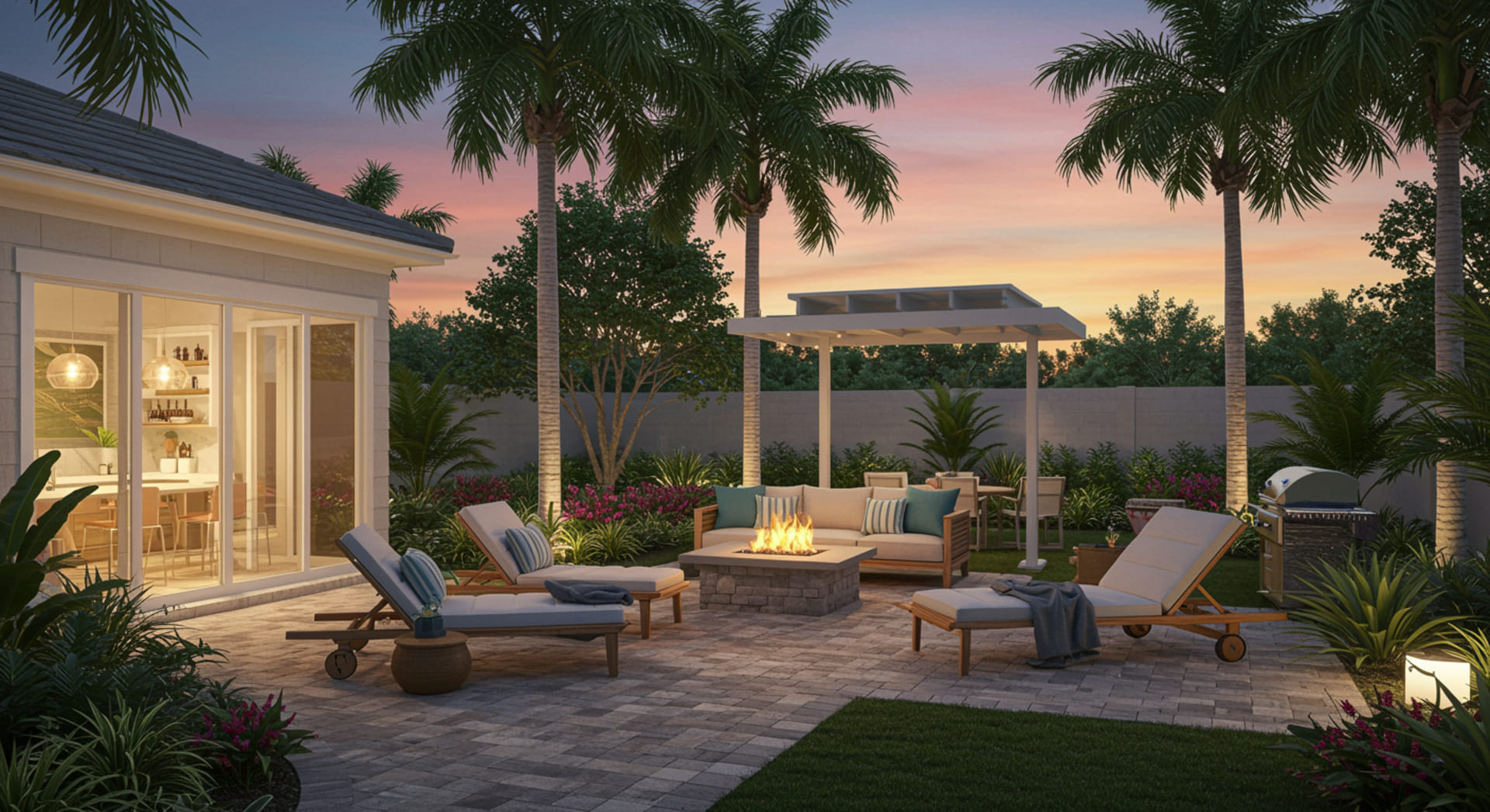 Backyard Renovation with Pavers Florida