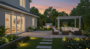 Backyard Hardscape and Landscape Design Florida