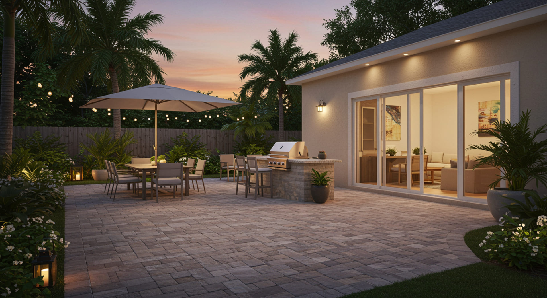Backyard Renovation with Pavers Florida
