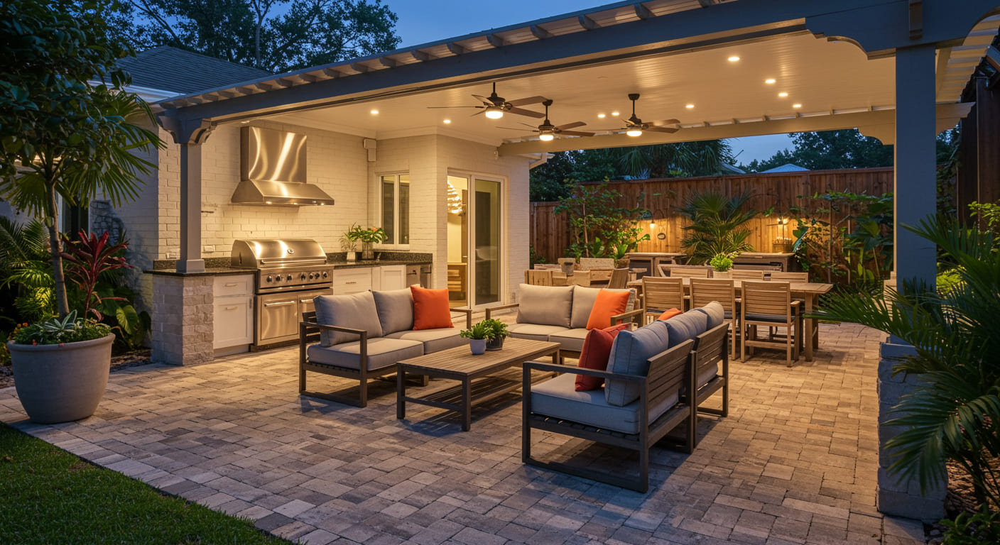 Outdoor Living with Pavers in Florida