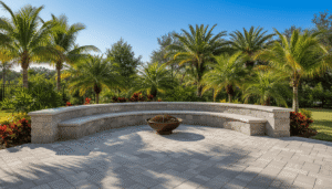 Outdoor Seating Walls with Pavers FL