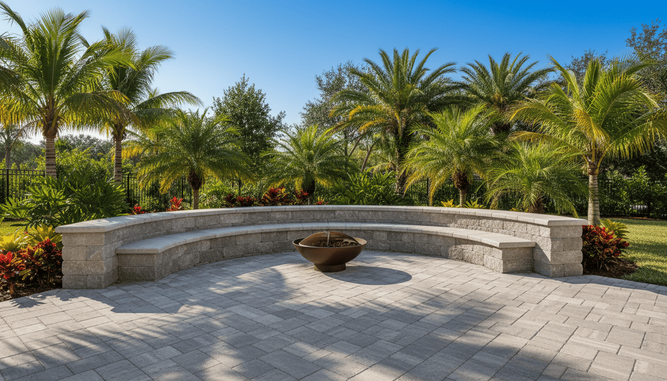 Outdoor Seating Walls with Pavers FL