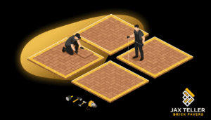 Best paver driveway patterns Largo FL — herringbone brick paver driveway installed by JaxTeller Brick Pavers