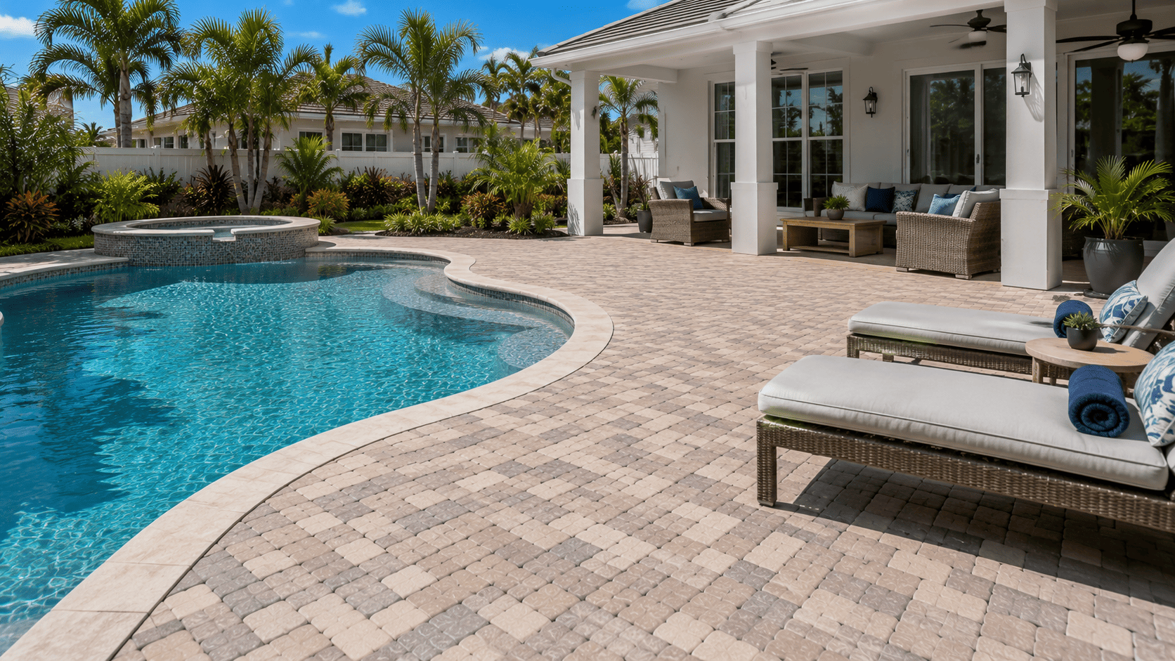 When to Repair vs Replace Pool Coping Around a Florida Paver Deck