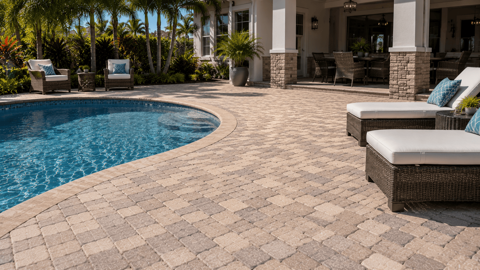What Makes a Pool Deck Slippery and How Pavers Reduce the Risk
