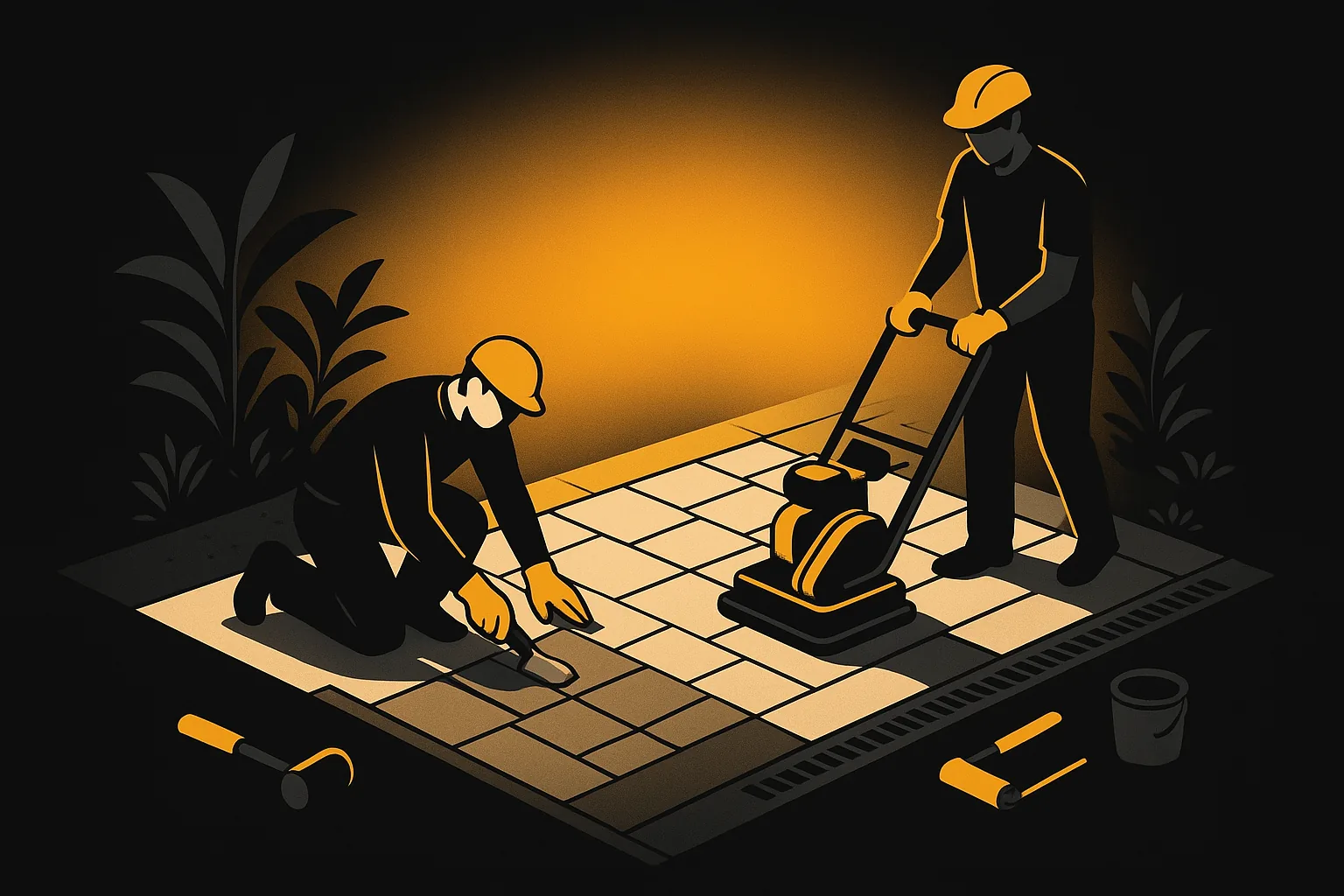 side yard pavers Largo project designed for a Florida home