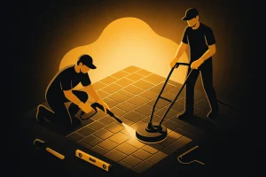 pressure washing pavers Florida project designed for a Florida home