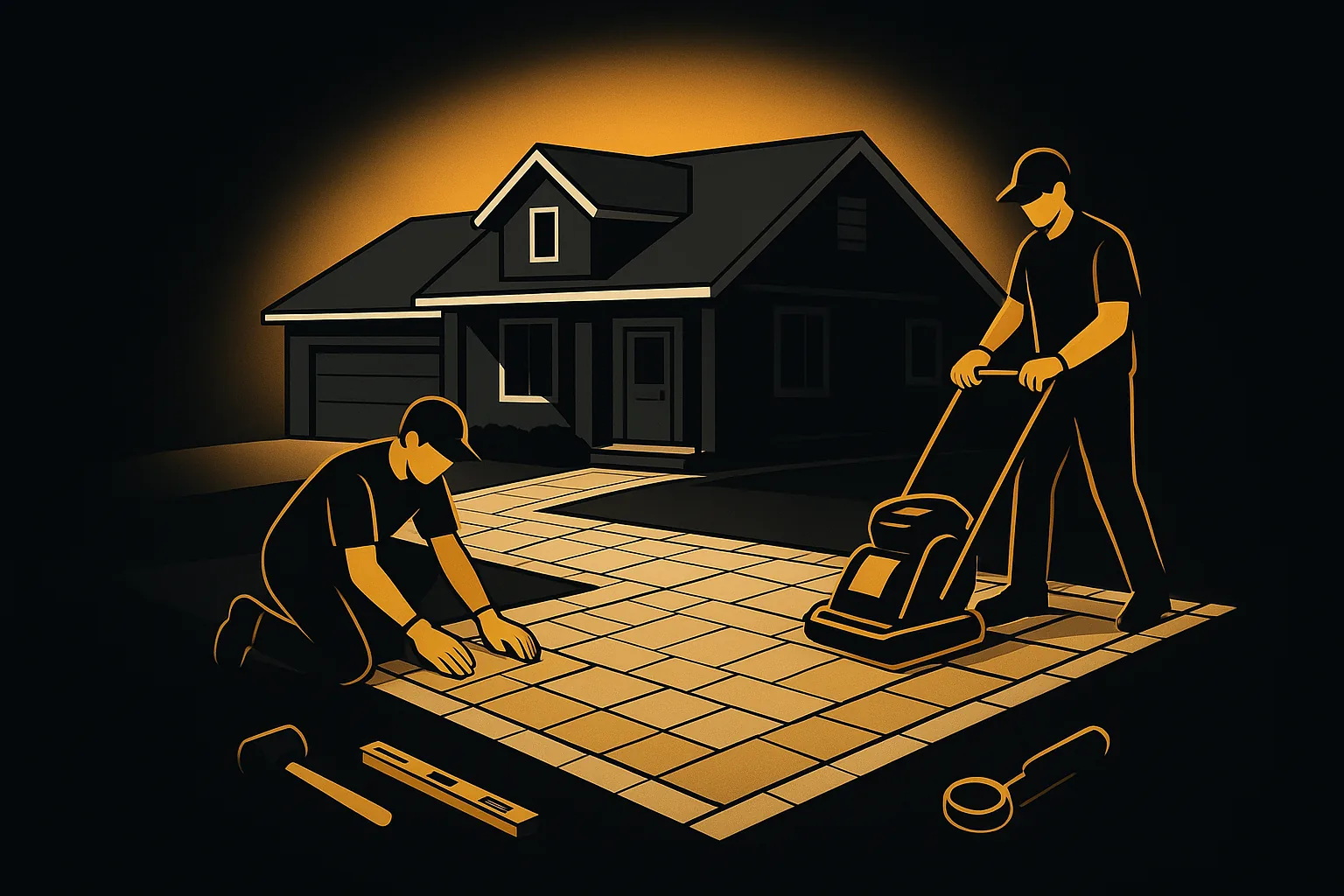 paver borders Florida homes project designed for a Florida home