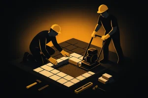 sunken paver repair Largo project designed for a Florida home