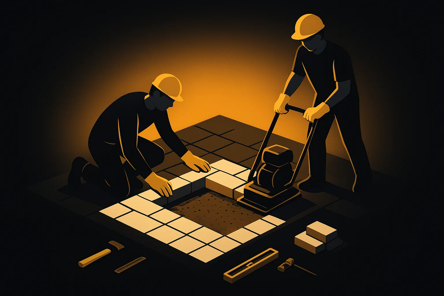 sunken paver repair Largo project designed for a Florida home