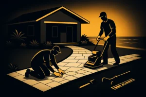 walkway pavers Indian Rocks Beach FL project designed for a Florida home