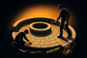 fire pit pavers Treasure Island FL project designed for a Florida home