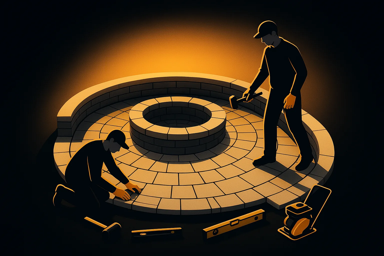 fire pit pavers Treasure Island FL project designed for a Florida home