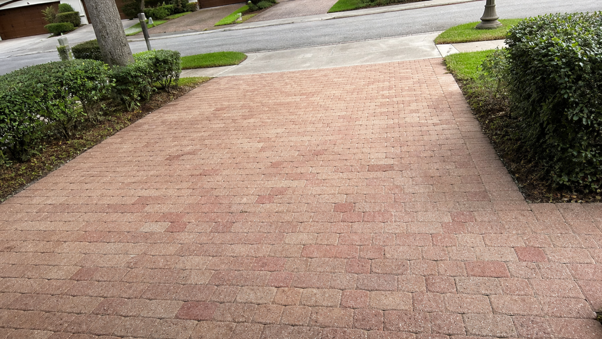 utility trench pavers on a completed JaxTeller Brick Pavers project