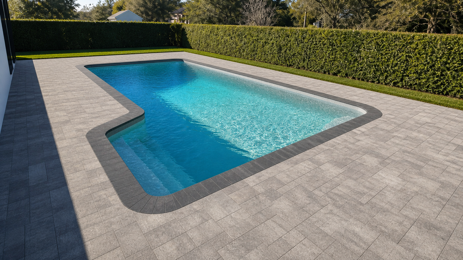saltwater pool pavers on a completed JaxTeller Brick Pavers project