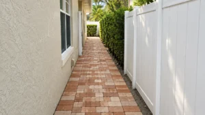 paver walkway width on a completed JaxTeller Brick Pavers project