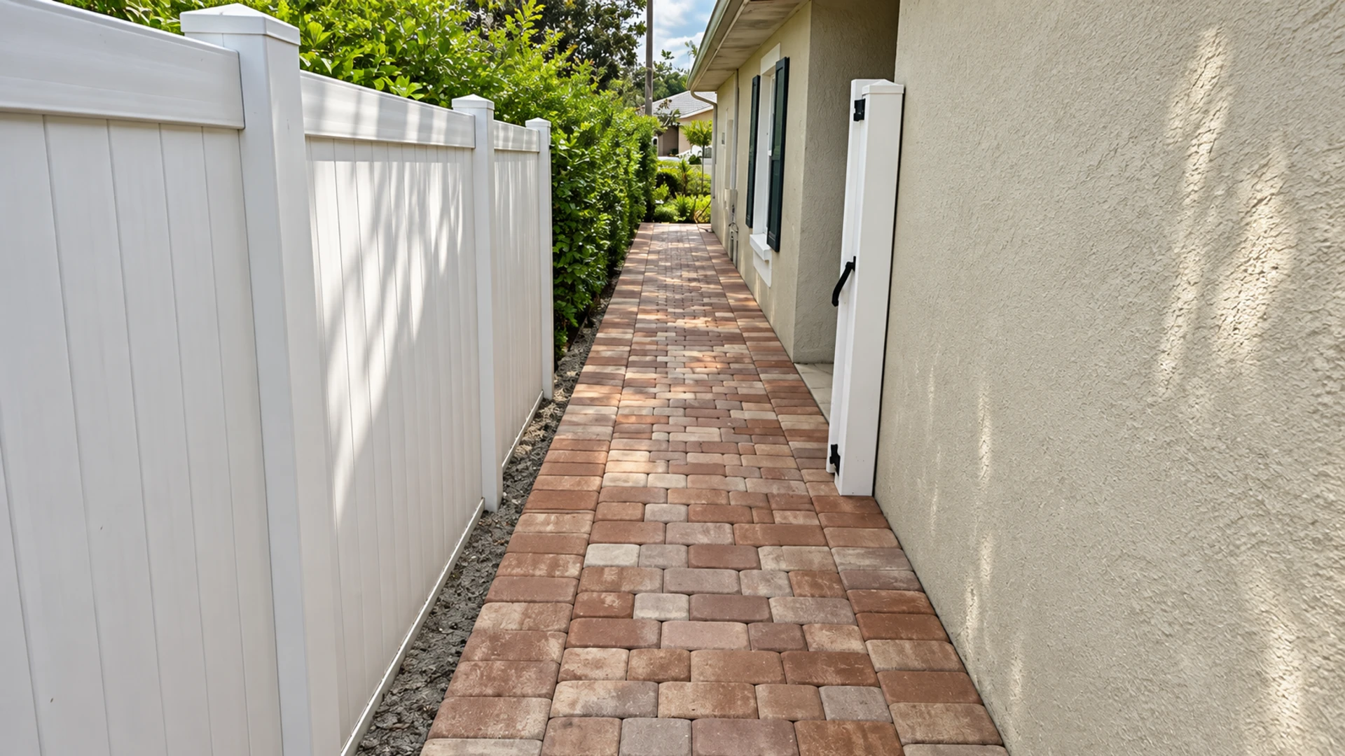 paver walkway borders on a completed JaxTeller Brick Pavers project